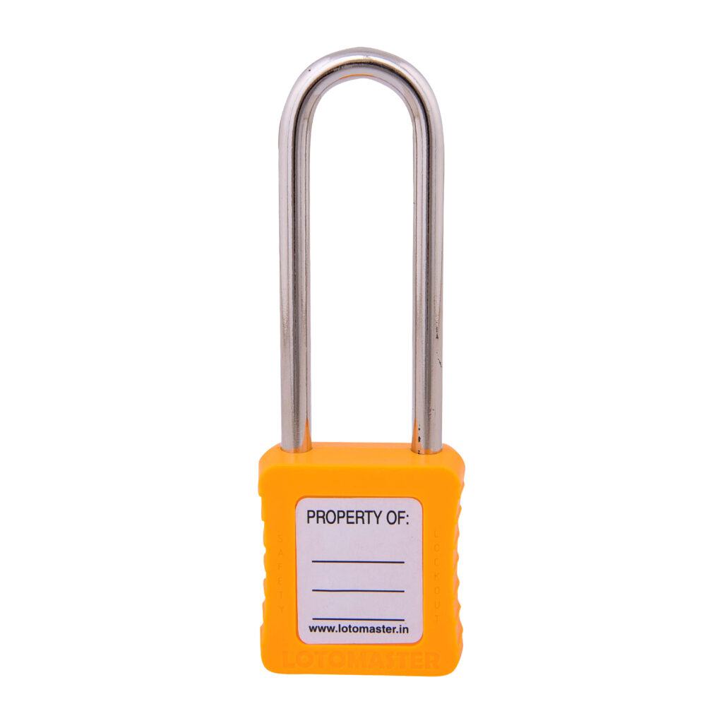 Safety Lockout Padlock Mm Keyed Different Yellow Lotomaster