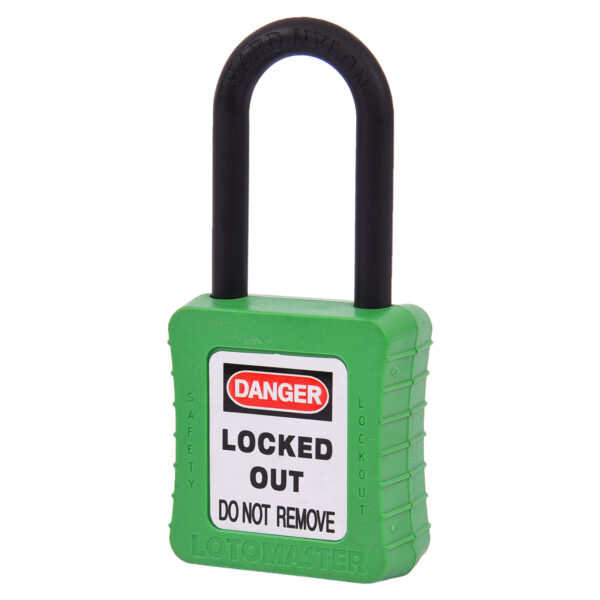 De-Electric Lockout Padlock 38mm Keyed Different Green