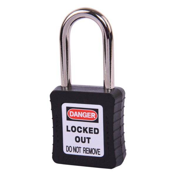 Lockout Tagout Padlocks 38mm Keyed Different Black