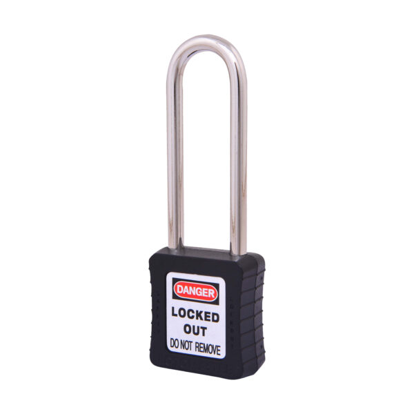 Safety Lockout Padlock 75mm Keyed Different Black