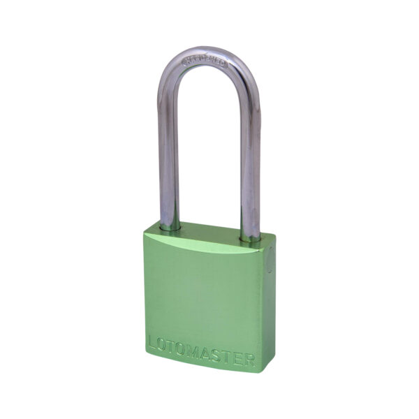 7240-Aluminium-Padlock-Long-Shackle-Green 1