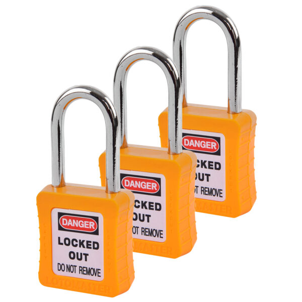 Safety Lockout Padlocks 3 Master Keyed 38mm Yellow-ireland