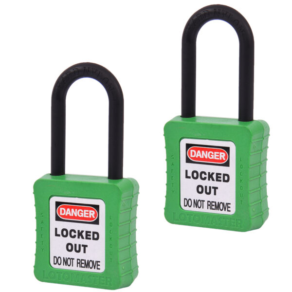 De-Electric Lockout Padlocks 2 Keyed Alike 38mm Green